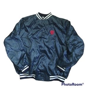 Men's Vintage Satin Chicago Cubs Baseball Made in USA Button Snap Bomber